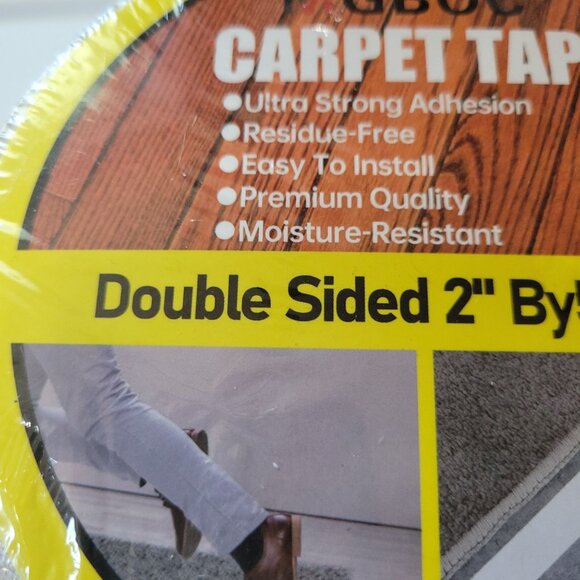 GBOC Double-Sided Carpet Tape 2" x 50 Yards Residue-Free Moisture-Resistant Ultr - Picture 3 of 9